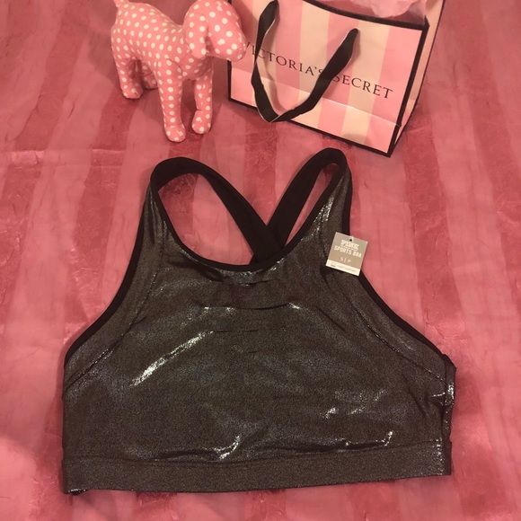 VS PINK Ultimate Slashed High Neck Crop - Small - Picture 5 of 6